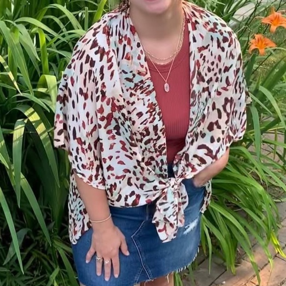 Maurices Print Kimono